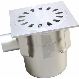 Vloerput Hoog model 250x250 mm - zij-uitloop 75 mm