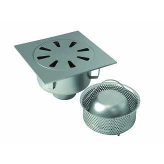 Vloerput 300x300 mm - onder-uitloop 110 mm