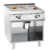 Bartscher gas grillplaat, geribbeld, ou