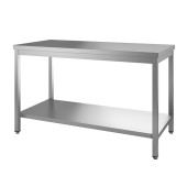 Gastro-inox RVS werktafel met onderblad 1200(l)x800(d)x880(h)mm