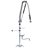 Gastro-inox automatische voorspoeldouche - draaihendels en zwenkkraan