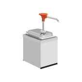Kalando RVS dispenser met oranje drukknopbediening - 1,9L
