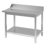 Gastro-inox RVS afvoertafel aansluiting l, 1600(l)x700(d)x900(h)mm