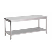 Gastro-inox RVS werktafel met onderblad 1700(l)x700(d)x880(h)mm