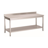 Gastro-inox RVS werktafel met onderblad 700(l)x700(d)x880(h)mm