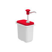 Kalando opslag container met rode drukknopdispenser, 1,9 liter