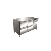 Gastro-Inox RVS GN koelwerkbank met 4 laden, geforceerd gekoeld