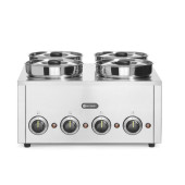 Hendi thermosysteem 4, 4x 4 liter bain marie systeem