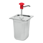 Kalando GN1/6 dispenser met rode drukknopbediening - 3L