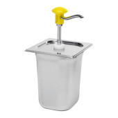 Kalando GN1/6 dispenser met gele drukknopbediening - 3L