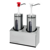 Kalando 2delige dispenserset witte/rode drukknopbediening - 2.,25L