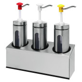 Kalando 3delige dispenserset witte/rode/gele drukknopbediening - 2,25L