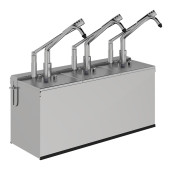 Kalando 3-delige GN1/6 heveldispenser inclusief bakken en behuizing
