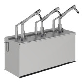 Kalando 3-delige GN1/4 heveldispenser inclusief bakken en behuizing