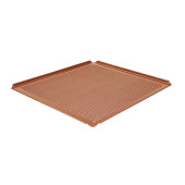 Gastro-Inox geperforeerde bakplaat met silicone coating - GN 2/3