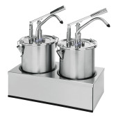 Kalando rvs heveldispenser en houder - 2x 4,5L