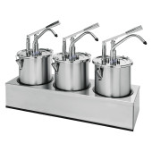 Kalando rvs heveldispenser en houder - 3x 4,5L