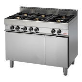 Modular Gas 6-pits fornuis - elektrische oven