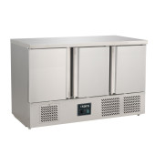 Saro koelwerkbank, 3 deuren, model s903 s/s top pro