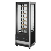 NordCap panorama-koelvitrine 750 RV TN ZWART