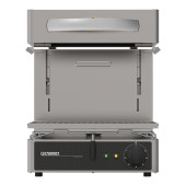 Tecnoinox Elektrische 2-zone salamander - grill hoogte instelbaar