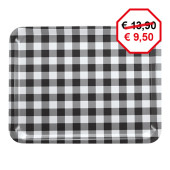 Roltex dienblad Self Antraciet geruit - 460x360 mm