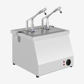 Kalando 2x GN1/4 bainmarie - dubbele heveldispenser voor warme sauzen