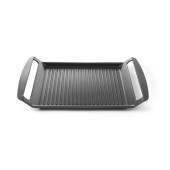 Hendi Aluminium Grillplaat | Geschikt voor Inductiekookplaten | Anti aanbaklaag | 390x260x(H)35mm