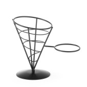 Hendi Friteszakhouder | Zwart Draadframe | 210x110x172(h)mm
