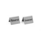 Hendi RVS tafelstandaard 'Gereserveerd' - 4 stuks