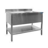 Saro spoeltafel, 1 wasbak, rechts - b 1400 x d 700 mm