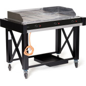 Hendi gasbarbecue Atlanta, Zwart, 13kW, 1285x770x(H)917mm