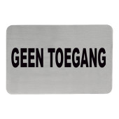 Tekstplaatje O geen toegang