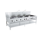 Combisteel Gas woktafel 4x17kw + 3x9kw