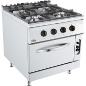 Base 900 gasfornuis 4 branders met gasoven