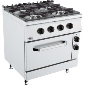 Base 900 gasfornuis 4 branders met elektrische oven