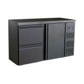 Combisteel Barkoeler zwart 1 deur 2 laden