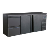 Combisteel Barkoeler zwart 2 deuren 2 laden