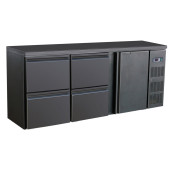 Combisteel Barkoeler zwart 1 deur 4 laden