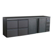 Combisteel Barkoeler zwart 2 deuren 4 laden