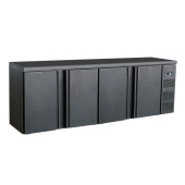 Combisteel Barcooler zwart 4 deurs 698 liter