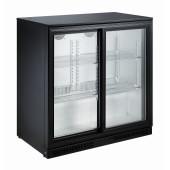 Combisteel Barkoeler zwart 2 schuifdeuren 198 liter