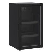 Combisteel tafelmodel koelkast, glasdeur, 136 liter, zwart