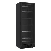 Combisteel Vrieskast 1 glasdeur, 382 liter, zwart