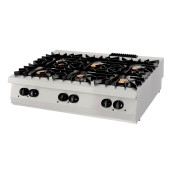 Maxima Premium Kookplaat - 6 Pitten - Driedubbel - 90 cm Diep - Gas