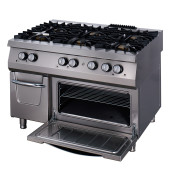 Maxima Premium Fornuis - 6 Pitten - Driedubbel - 90 cm Diep - incl. Oven - Gas