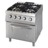 Maxima Premium Fornuis - 4 Pitten - Dubbel - 90 cm Diep - incl. Oven - Gas