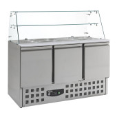 Combisteel Gekoelde saladette glasopstand 3 deurs