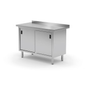 Hendi wandwerktafel met kast - gelast, Profi Line, 1000x600x(H)850mm