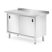 Hendi wandwerktafel met kast - gelast, Profi Line, 1200x600x(H)850mm